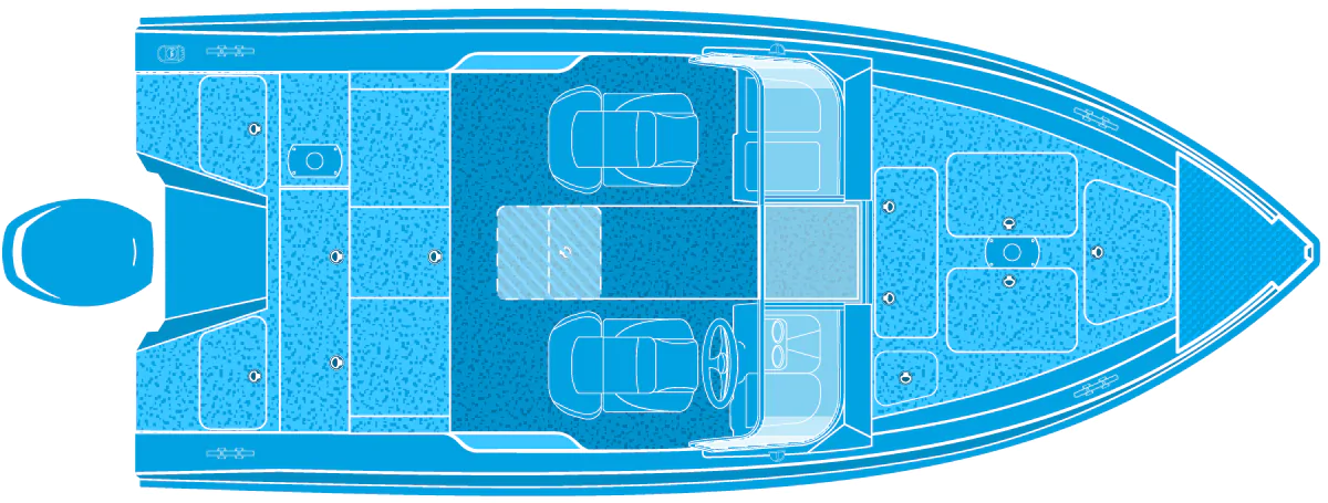 Verdecktes Staufach zur Installation von Batterien für Elektromotoren
